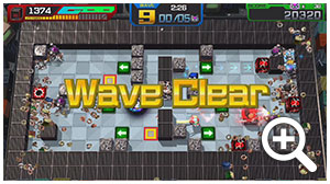 It gets harder to destroy enemies as wave gets higher!